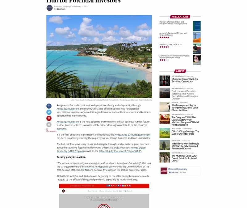 AntiguaBarbuda.com – the Official Business Hub for Potential Investors